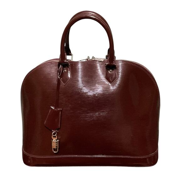 Louis Vuitton Handbags - Louis Vuitton Epi Leather Alma GM Purple Handbag W/ Padlock Key and Dust Bag